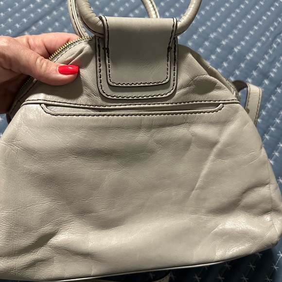 Nwot Sheila Medium Satchel. Light grey polished leather. Perfect condition. - Picture 5 of 7